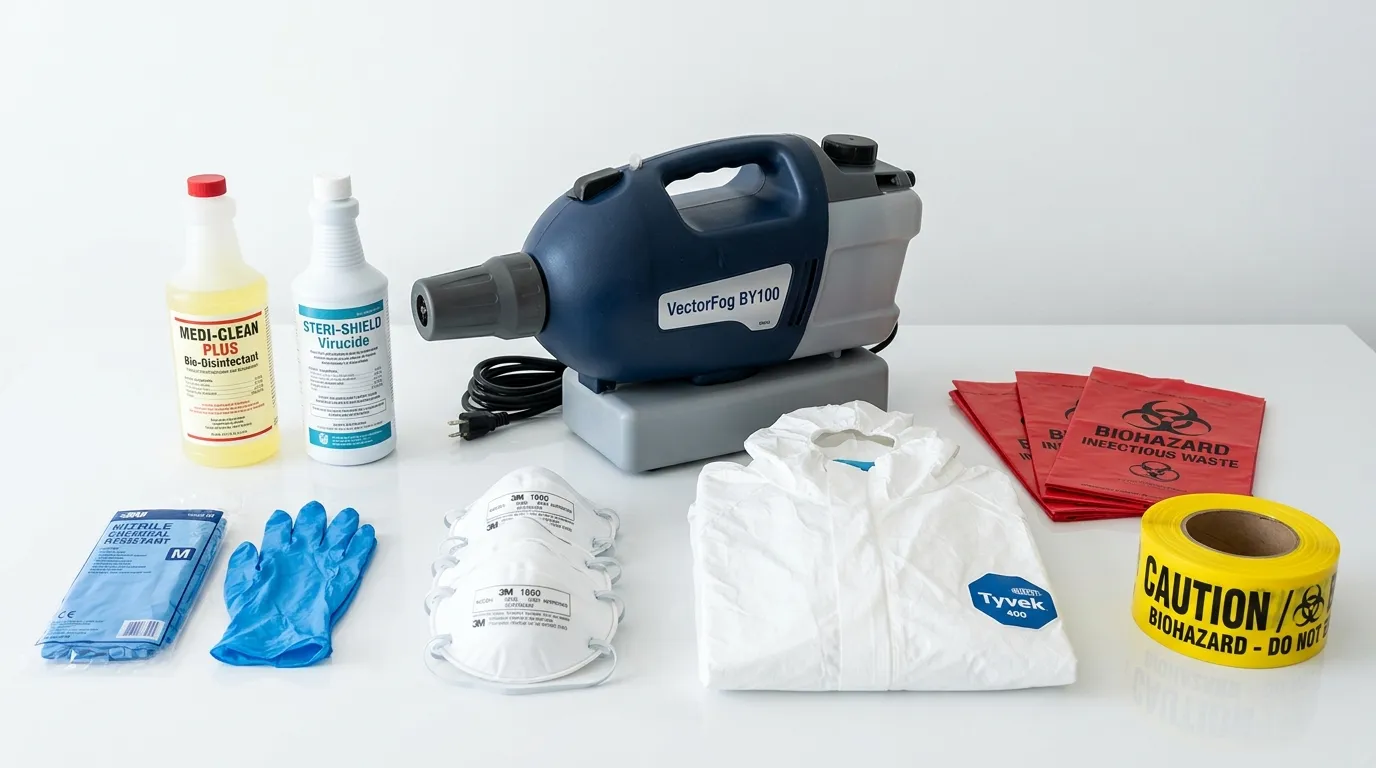 Professional biohazard remediation crew working in Watauga